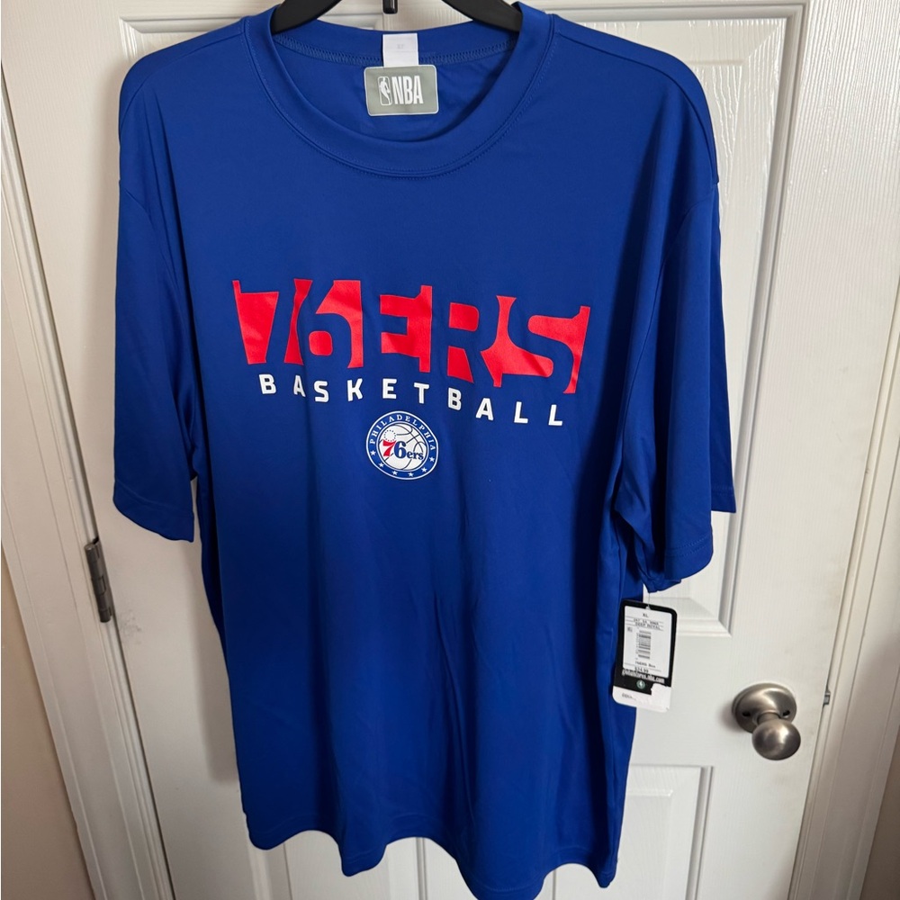 NBA 76ers Royal Blue Tee with Red Accents XL $24